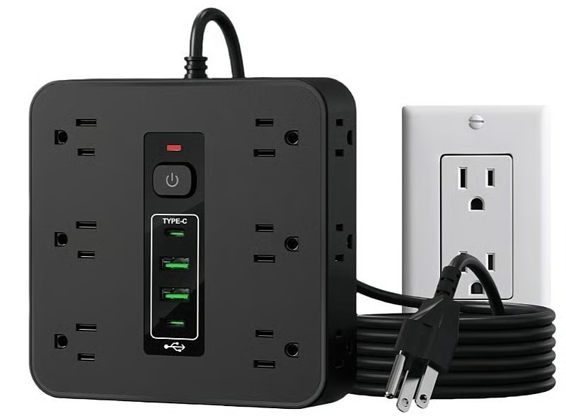 ⚡16-in-1 Power Strip with Switch & Surge Protection,ETL Listed Fireproof Power Strip